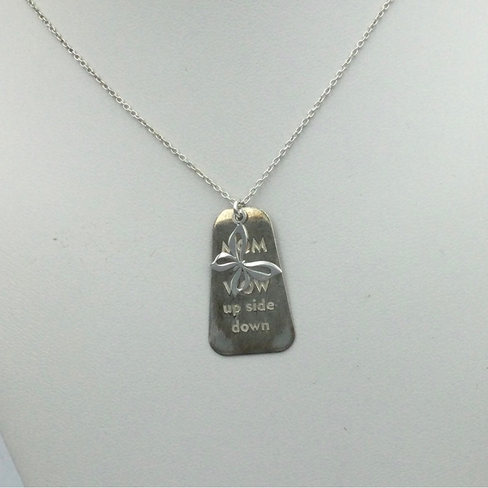 Genuine Sterling Silver Charm Necklace NWOT